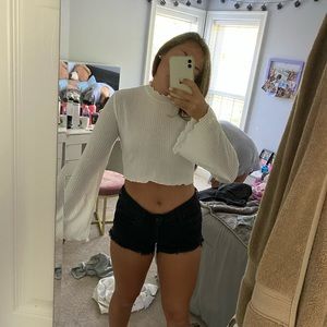 White shein crop top